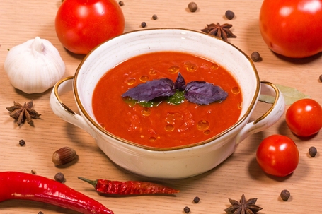 Суп из копченых томатов